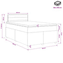 vidaXL Boxspring ágy matraccal fejtámlával Kék 120 x 190 cm Szövet