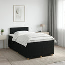 vidaXL Boxspring ágy matraccal fejtámlával Fekete 120 x 200 cm Szövet