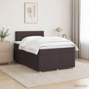 vidaXL Boxspring ágy matraccal Sötét Barna 120 x 200 cm Szövet
