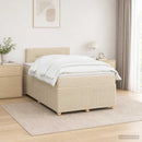 vidaXL Boxspring ágy matraccal Krémszínű 120 x 190 cm Szövet