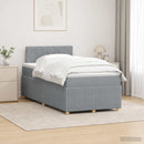 vidaXL Boxspring ágy matraccal Világosszürke 120 x 190 cm Szövet