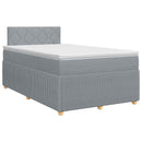 vidaXL Boxspring ágy matraccal Világosszürke 120 x 190 cm Szövet