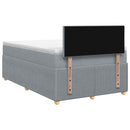 vidaXL Boxspring ágy matraccal Világosszürke 120 x 190 cm Szövet