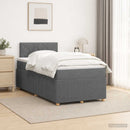 vidaXL Boxspring ágy matraccal Sötétszürke 120 x 200 cm Szövet