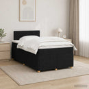 vidaXL Boxspring ágy matraccal fejtámlával Fekete 120 x 200 cm Szövet