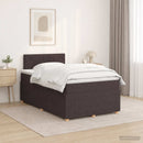 vidaXL Boxspring ágy matraccal Sötét Barna 120 x 190 cm Szövet