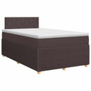 vidaXL Boxspring ágy matraccal Sötét Barna 120 x 190 cm Szövet