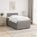 vidaXL Boxspring ágy matraccal Tópszínű 120 x 200 cm Szövet