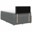 vidaXL Boxspring ágy matraccal Sötétszürke 120 x 200 cm Szövet