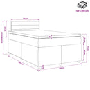 vidaXL Boxspring ágy matraccal Sötétszürke 120 x 200 cm Szövet