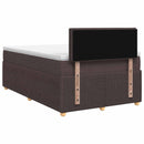 vidaXL Boxspring ágy matraccal Sötét Barna 120 x 200 cm Szövet