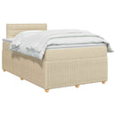 vidaXL Boxspring ágy matraccal Krémszínű 120 x 200 cm Szövet