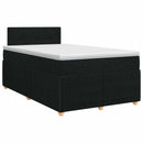 vidaXL Boxspring ágy matraccal fejtámlával Fekete 120 x 200 cm Szövet