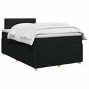 vidaXL Boxspring ágy matraccal fejtámlával Fekete 120 x 200 cm Szövet