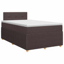 vidaXL Boxspring ágy matraccal Sötét Barna 120 x 200 cm Szövet