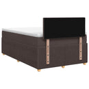 vidaXL Boxspring ágy matraccal Sötét Barna 120 x 200 cm Szövet