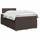 vidaXL Boxspring ágy matraccal Sötét Barna 120 x 200 cm Szövet