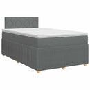 vidaXL Boxspring ágy matraccal Sötétszürke 120 x 200 cm Szövet