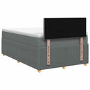 vidaXL Boxspring ágy matraccal Sötétszürke 120 x 200 cm Szövet