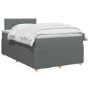 vidaXL Boxspring ágy matraccal Sötétszürke 120 x 200 cm Szövet