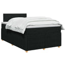 vidaXL Boxspring ágy matraccal fejtámlával Fekete 120 x 200 cm Szövet