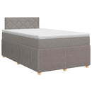 vidaXL Boxspring ágy matraccal Tópszínű 120 x 200 cm Szövet