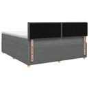 vidaXL Boxspring ágy matraccal Sötétszürke 140 x 190 cm Szövet