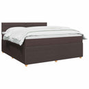 vidaXL Boxspring ágy matraccal Sötét Barna 140 x 190 cm Szövet