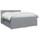vidaXL Boxspring ágy matraccal Világosszürke 140 x 190 cm Szövet