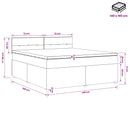 vidaXL Boxspring ágy matraccal Világosszürke 140 x 190 cm Szövet