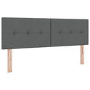 vidaXL Boxspring ágy matraccal Sötétszürke 140 x 190 cm Szövet