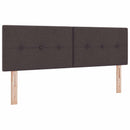 vidaXL Boxspring ágy matraccal Sötét Barna 140 x 190 cm Szövet