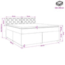vidaXL Boxspring ágy matraccal Krémszínű 140 x 190 cm Szövet