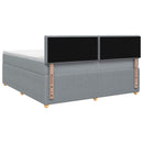 vidaXL Boxspring ágy matraccal Világosszürke 140 x 200 cm Szövet