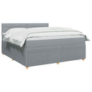 vidaXL Boxspring ágy matraccal Világosszürke 140 x 200 cm Szövet