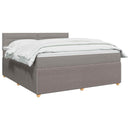 vidaXL Boxspring ágy matraccal Tópszínű 140 x 200 cm Szövet