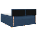 vidaXL Boxspring ágy matraccal fejtámlával Kék 140 x 200 cm Szövet