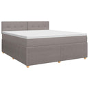 vidaXL Boxspring ágy matraccal Tópszínű 140 x 200 cm Szövet