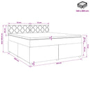 vidaXL Boxspring ágy matraccal Sötétszürke 140 x 200 cm Szövet