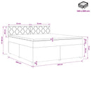 vidaXL Boxspring ágy matraccal fejtámlával Fekete 140 x 200 cm Szövet