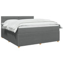 vidaXL Boxspring ágy matraccal Sötétszürke 160 x 200 cm Szövet