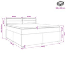 vidaXL Boxspring ágy matraccal fejtámlával Kék 160 x 200 cm Szövet
