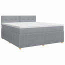 vidaXL Boxspring ágy matraccal Világosszürke 160 x 200 cm Szövet
