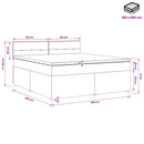 vidaXL Boxspring ágy matraccal Tópszínű 160 x 200 cm Szövet