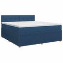 vidaXL Boxspring ágy matraccal fejtámlával Kék 160 x 200 cm Szövet