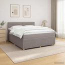 vidaXL Boxspring ágy matraccal Tópszínű 140 x 200 cm Szövet