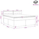 vidaXL Boxspring ágy matraccal Sötétszürke 180 x 200 cm Szövet