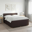 vidaXL Boxspring ágy matraccal Sötét Barna 140 x 190 cm Szövet