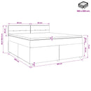 vidaXL Boxspring ágy matraccal fejtámlával Kék 180 x 200 cm Szövet