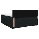 vidaXL Boxspring ágy matraccal fejtámlával Fekete 180 x 200 cm Szövet